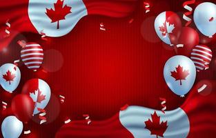 flagga kanada dag realistisk bakgrund vektor