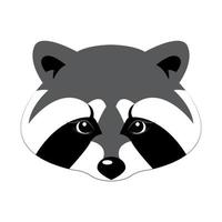 tvättbjörn huvud logotyp vektor ikon. tvättbjörn porträtt. söt nosparti av en tvättbjörn. vektor illustration isolerad på vit bakgrund