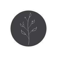 Beauty-Florist-Vektor-Icon-Design-Vorlage vektor