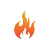 Heiße Flamme Feuer Vektor Icon Illustration Designvorlage