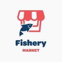 Fischereimarkt-Logo vektor