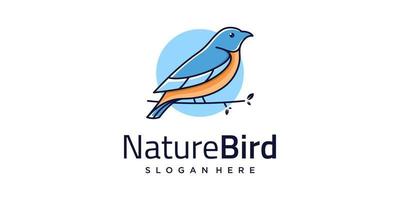 Abbildung Vogel Natur Tier Flügel Fliege Freiheit Feder bunte einfache Vektor-Logo-Design vektor