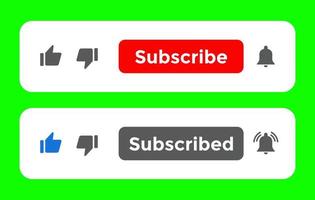 gillar, ogillar, prenumerera ikon vektor. knapp inställd för att marknadsföra strömmande videokanal vektor