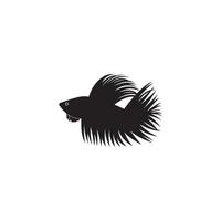 Betta-Fisch-Vektorsilhouette vektor