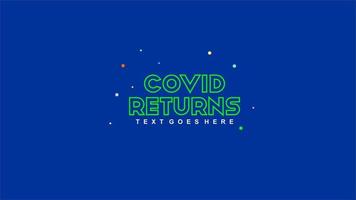 covid returnerar logotyptext vektor