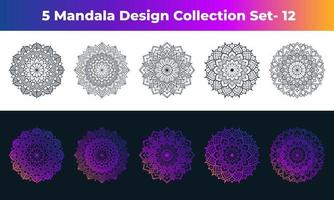 Mandala Design Arabeske arabischen islamischen Stil dekorative Dekoration. Diwali-Grußkarte im Mandala-Stil. Festival-Urlaub-Design-Hintergrund. vektor