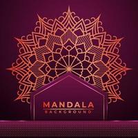 Luxuriöses islamisches dekoratives Mandala-Hintergrunddesign vektor
