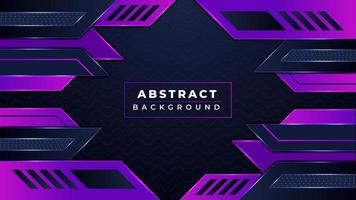 modernes, farbenfrohes, futuristisches Gaming-Hintergrunddesign mit Farbverlauf und schwarzer und violetter Farbe vektor
