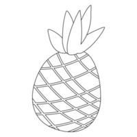 Ananas handgezeichnetes Gekritzel vektor