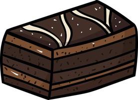 Kuchen mit Schokoladenglasurdekoration vektor