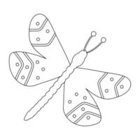 Libelle handgezeichnetes Gekritzel vektor