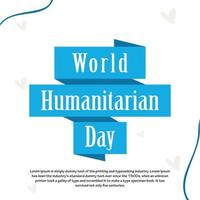 världens humanitära dag illustration gratis vektor