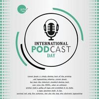platt design internationell podcast dag koncept gratis vektor