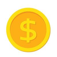 dollar gyllene platt vektor illustration.dollar ikon i gul form.