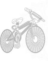 Fahrrad Malvorlagen für Erwachsene vektor