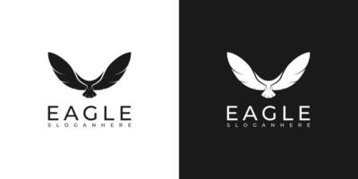 Einfaches Adler-Silhouette-Logo-Design vektor