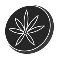 Haschisch- oder Harz-Cannabis-Flachsymbol für Apps oder Website vektor