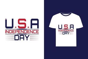 4 juli t-shirt design mall vektor för glad självständighetsdagen