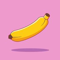 karikatur-niedliche banane.fruchtvektorillustration.gesundes essen vektor