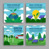 öko-grüne technologie soziale medien vektor