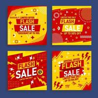 Flash-Sale Social-Media-Beitrag vektor