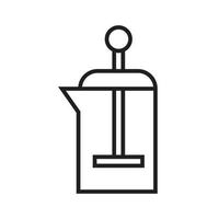 kaffepress vektor för webbplats symbol ikon presentation