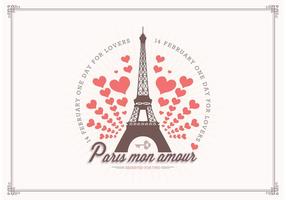 Freie Liebe in Paris Vektor Hintergrund