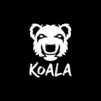 huvud koala skrämma logotyp design vektor grafisk symbol ikon illustration kreativ idé