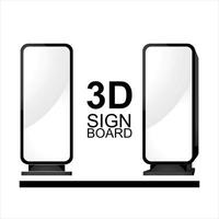 Schild 3D-Vorlage Werbung vektor