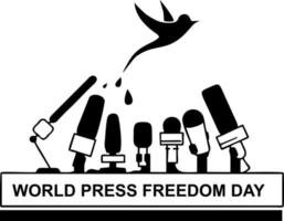 World Press Freedom Day ikon logotyp vektor