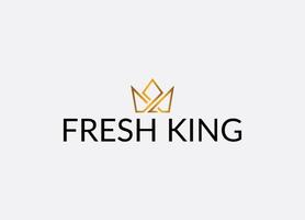 frisches König abstraktes Kronen-Emblem-Logo-Design vektor