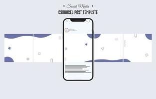 mall för karusellinlägg på sociala medier vektor