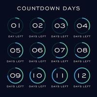 Countdown-Stunden-Vorlage vektor