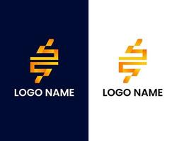 bokstavens moderna logotyp designmall vektor