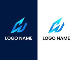 buchstabe w moderne logo-design-vorlage vektor