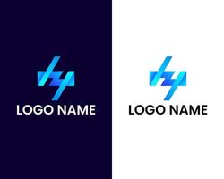 Buchstabe h und p moderne Logo-Design-Vorlage vektor