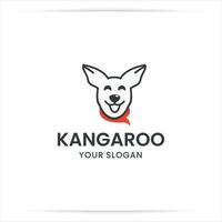 logo design känguru med sjal vektor