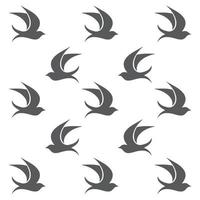 kreativ logotyp design svälja fågel logotyp vektor mall illustration