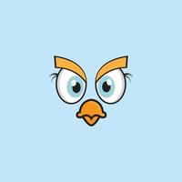 Cartoon Birdies Gesicht Emoticon-Design vektor