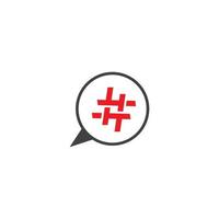 Hashtag-Symbol kreative Designvorlage vektor