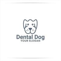 hund dental logotyp design vektor. för klinik, sjukhus, veterinär. vektor