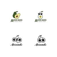 Avocado-Vektorsymbol-Illustrationsdesign vektor