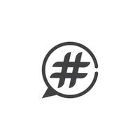 Hashtag-Symbol kreative Designvorlage vektor