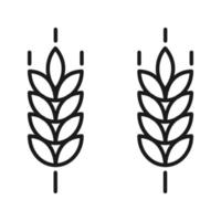 Bauernhof Weizen Ohren Symbol Vektor Vorlage. für Bio-Öko-Geschäft, Landwirtschaft, Bäckerei, Logo-Design. Farbe editierbar