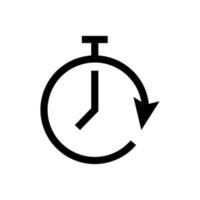 Stoppuhr-Timer-Symbol Vektor-Gliederungsdesign vektor