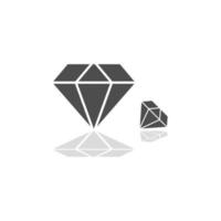 Diamant-Symbol im trendigen flachen Stil vektor