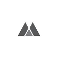 dreieck initial m logo vorlage vektor