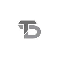 td initials logotyp mall vektor