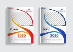 Corporate Business Book Cover Template-Design. Social-Media-Post-Marketing-Designvorlage. Web-Medien-Banner. professionelle Business-Booklet-Outlet-Design-Vorlage. Jahresbericht. Bifold-Broschüre. vektor