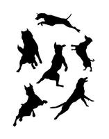 Free Jumping Dog Silhouette Vektoren